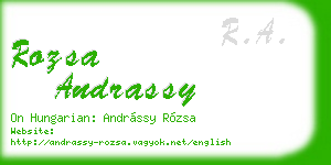 rozsa andrassy business card